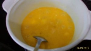 Вода с сахаром и маслом
